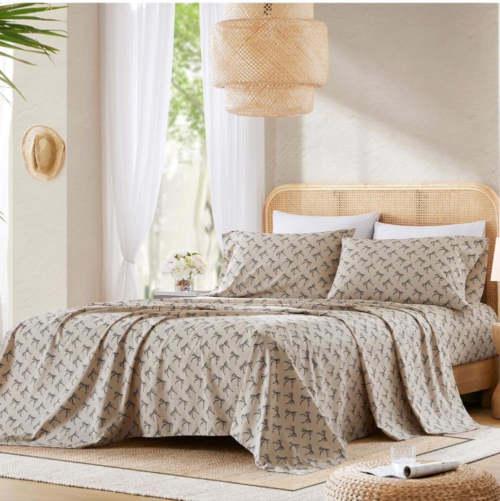Comfort Spaces 100% Cotton Sheets Full Breathable, Naturally Cool Cotton New